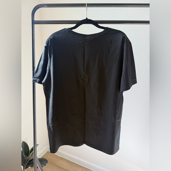 Balmain inspired Black Tee with Gold Buttons - Picture 2 of 2